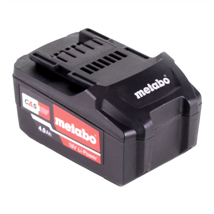 Metabo Set de batterie : 2x Batteries Li-Power 4,0 Ah 18 V CAS Li-Ion - indicateur de capacité de charge (2x 625591000)