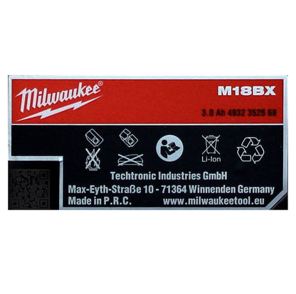 Kit de démarrage de batterie Milwaukee M18NRG-302 18V avec 2x batterie M18 BX B3 3,0Ah + chargeur M12-18C