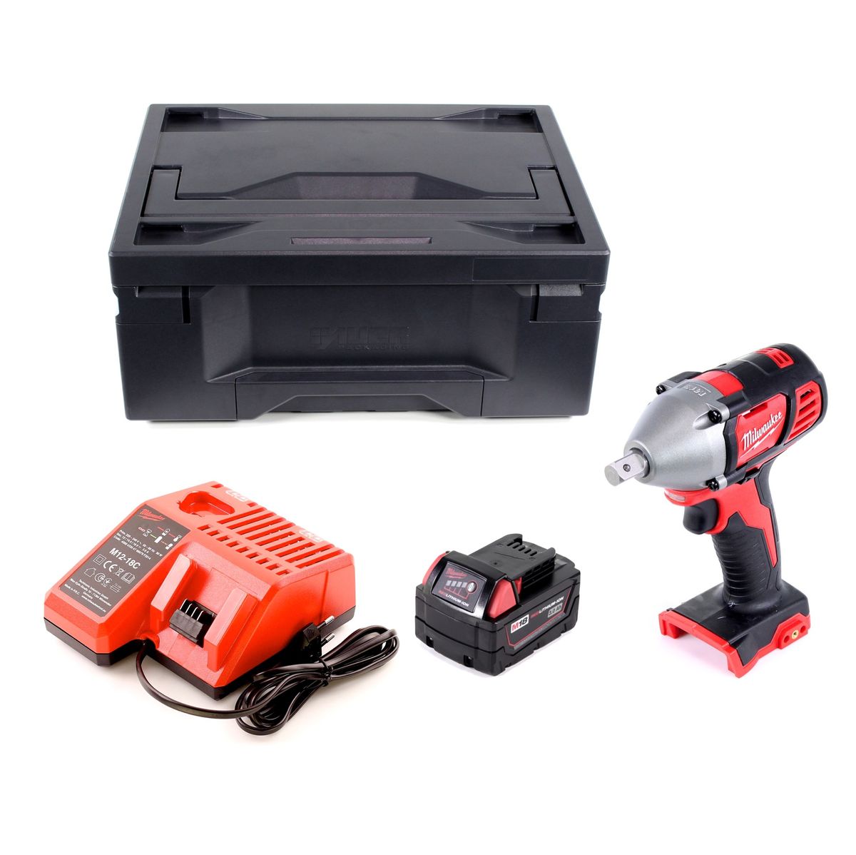 Milwaukee M18 BIW12-301M Akku Schlagschrauber 18V 240Nm 1/2" + 1x Akku 3,0Ah + Ladegerät + M-Box