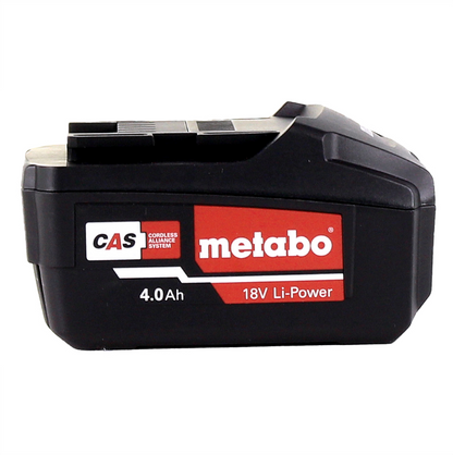 Metabo Kit de base - 1x Batterie Li-Power 18 V 4,0 Ah CAS Li-Ion ( 625591000 ) + Chargeur ASC 55 ( 627044000 )