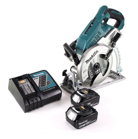 Makita DRS 780 RG Akku Handkreissäge 36V ( 2x18V ) 185 mm Brushless + 2x Akku 6,0Ah + Ladegerät - Toolbrothers