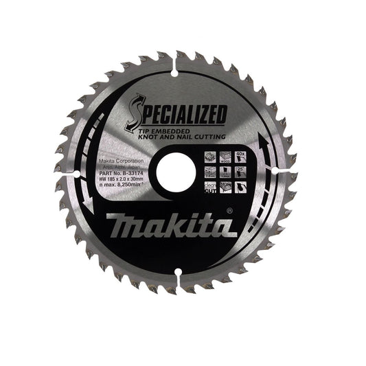 Makita SPECIALIZED Kreissägeblatt 185 x 30 x 2 mm 40 Zähne ( B-33174 )