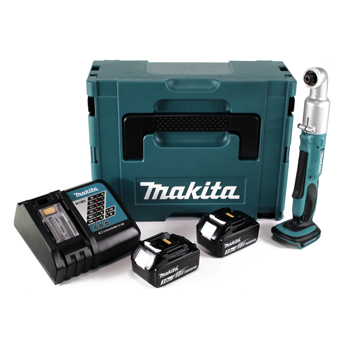 Makita DTL 061 RFJ Meuleuse à chocs d'angle sans fil 18V 1/4" 60Nm + 2x Batteries 3.0Ah + Chargeur + Makpac