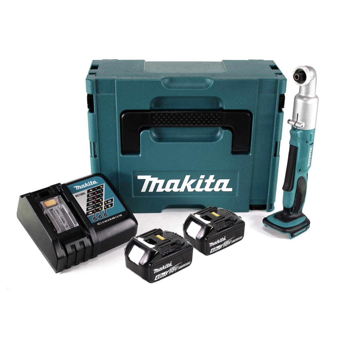 Makita DTL 061 RMJ Akku Winkelschlagschrauber 18V 1/4" 60Nm + 2x Akku 4,0Ah + Ladegerät + Makpac