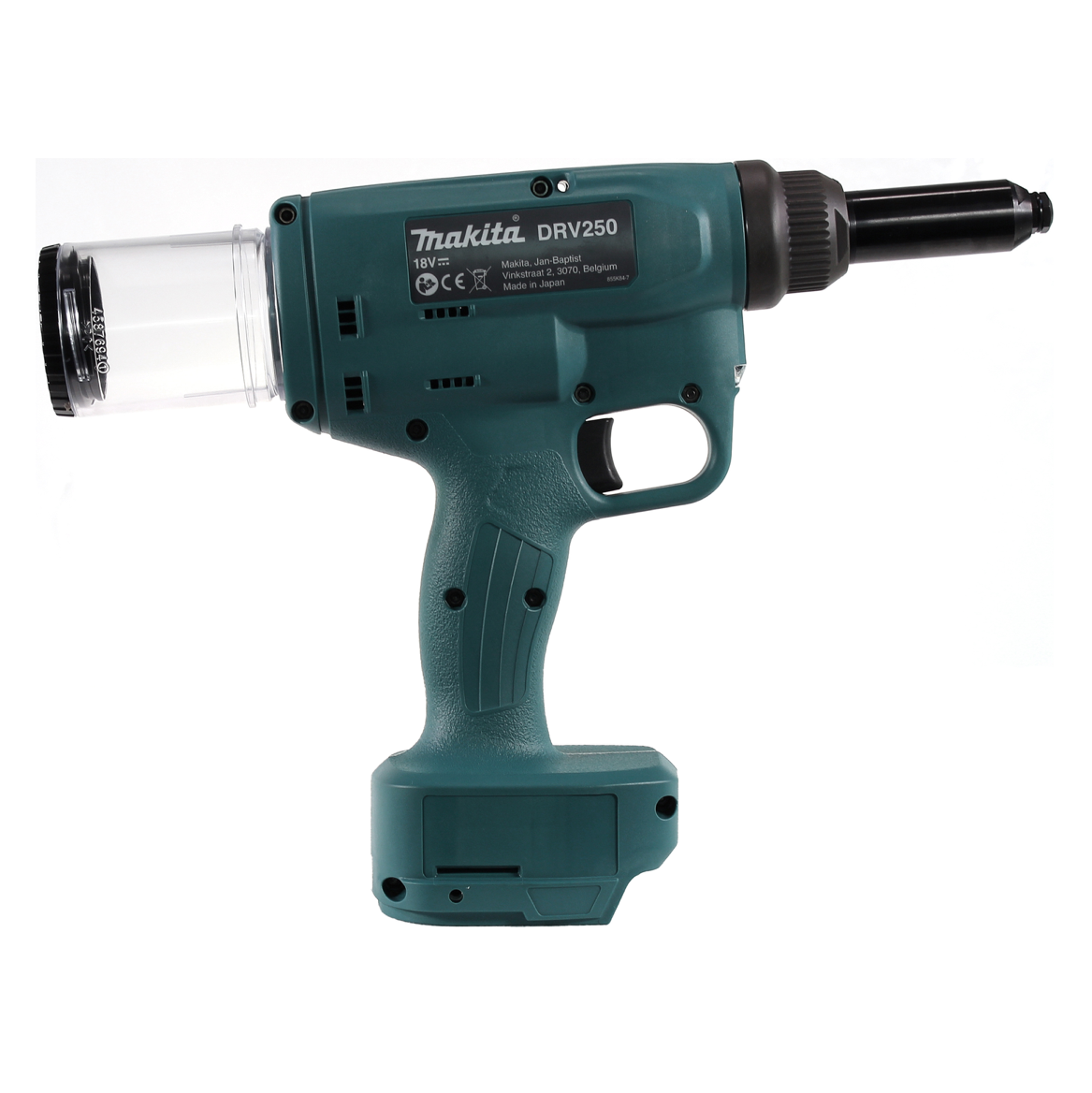 Makita DRV 250 M1 Akku Blindnietsetzgerät 18V 20kN Brushless + 1x Akku 4,0Ah - ohne Ladegerät