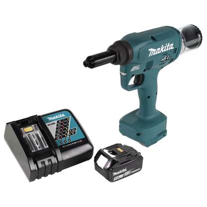 Makita DRV 250 RT1 Akku Blindnietsetzgerät 18V 20kN Brushless + 1x Akku 5,0Ah + Ladegerät