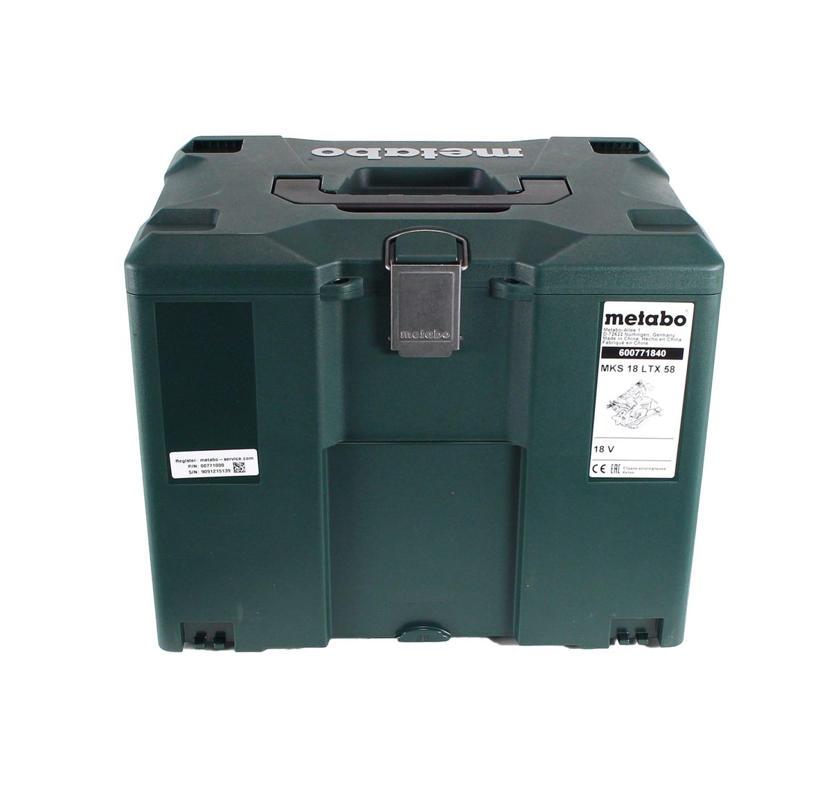 Metabo MKS 18 LTX 58 scie circulaire à métaux sur batterie 18V 165 mm (600771840) + 1x batterie 5,5Ah + chargeur + MetaLoc