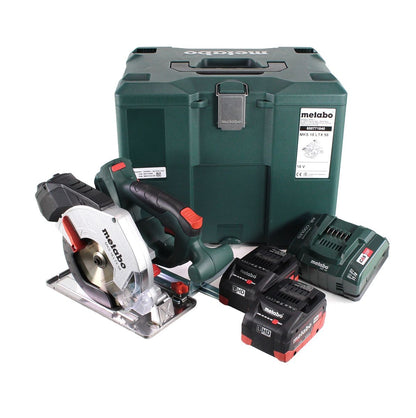 Metabo MKS 18 LTX 58 scie circulaire à métaux sur batterie 18V 165 mm (600771840) + 2x batterie 5,5Ah + chargeur + MetaLoc