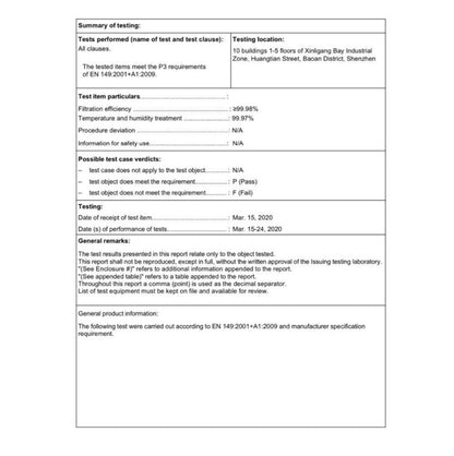 FFP3 Atemschutzmaske 4-Schichten 10Stk. EN149 2001 A1:2009