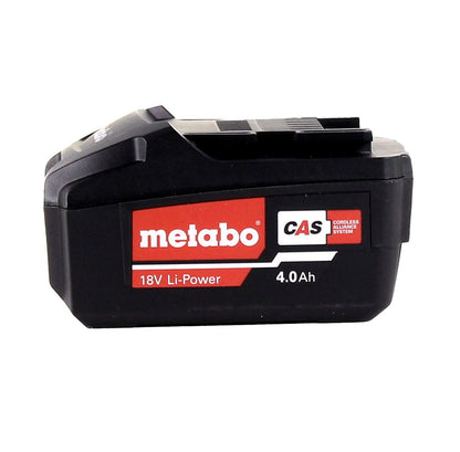 Kit de base Metabo 2x batterie Li-Power 18 V 4,0 Ah CAS batterie Li-Ion (2x 625591000) + double chargeur ASC 145 DUO (627495000)