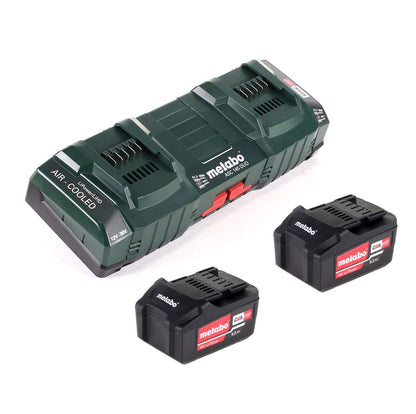 Kit de base Metabo avec 2 batteries Li-Power 5,2 Ah + chargeur double ASC 145 DUO