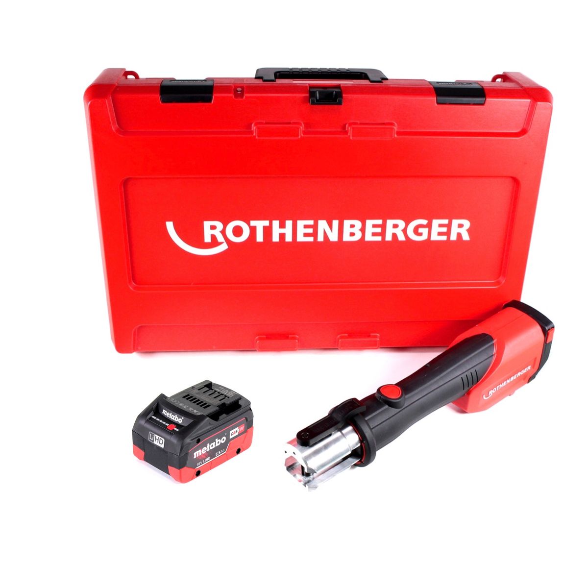 Rothenberger ROMAX 4000 Sertisseuse électro-hydraulique sans fil 18V + 1x Batterie 5,5 Ah + Coffret - sans chargeur