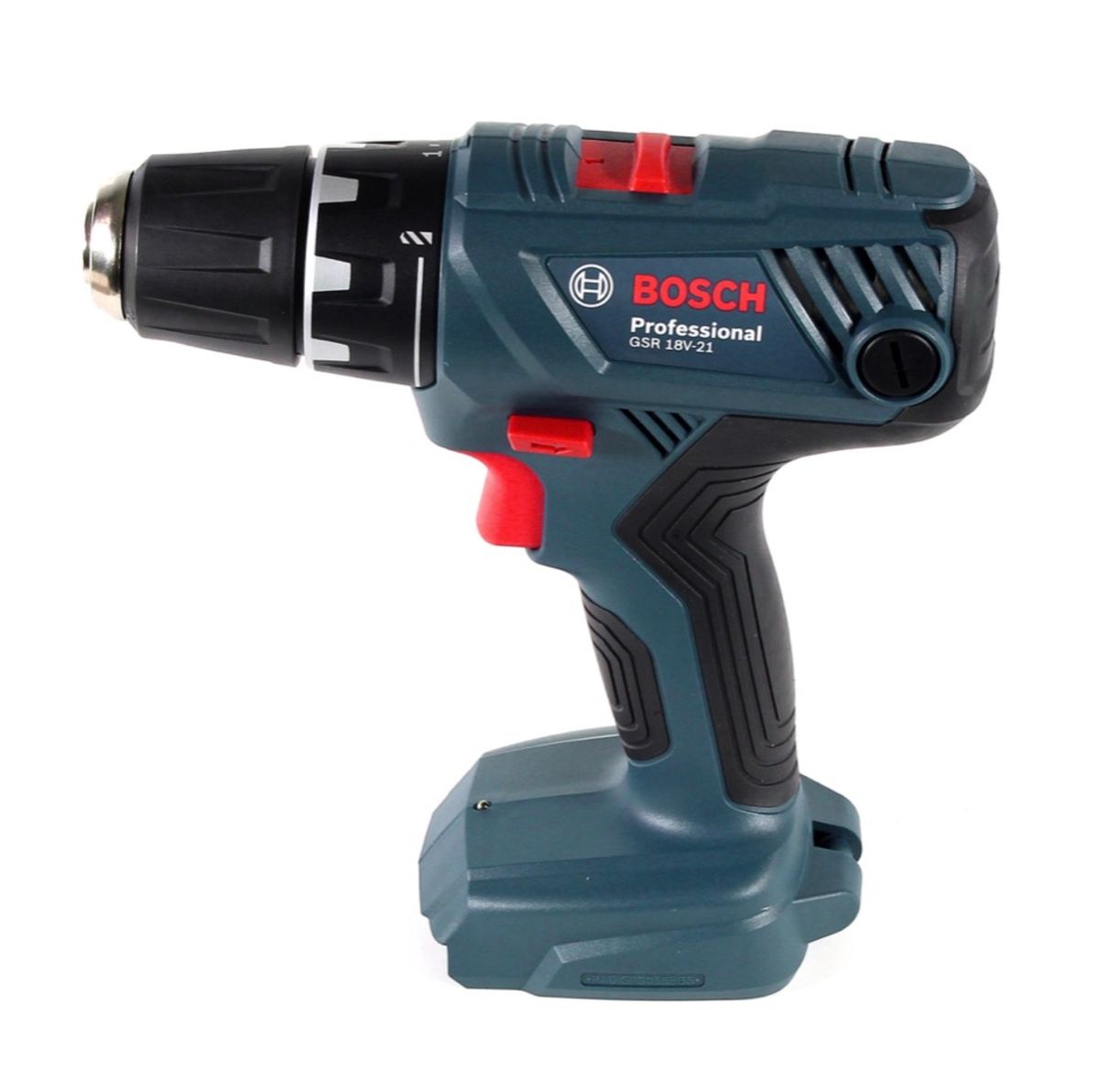 Bosch GSR 18V-21 Akku Bohrschrauber 18V 55Nm ( 06019H1070 ) + 2x Akku 2,0Ah + Ladegerät + 19tlg. Bohrer Set + 32 tlg. Bit Set + Koffer