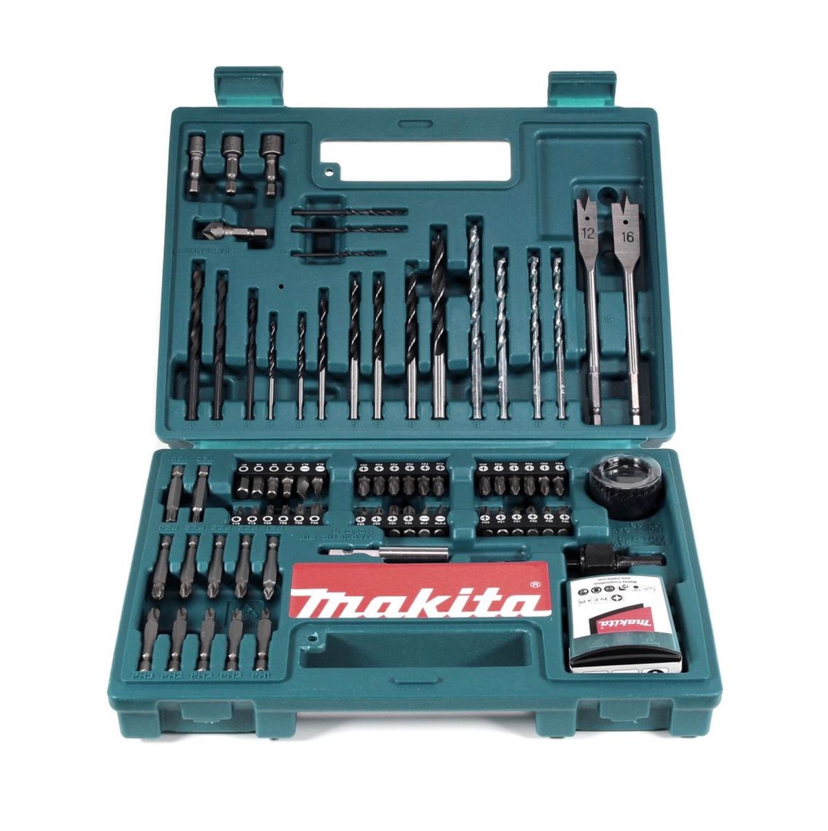 Makita DTD 152 SGK Akku Schlagschrauber 18V 165Nm 1/4" + 1x Akku 6,0Ah + Ladegerät + 100 tlg. Bit Bohrer Set + Koffer