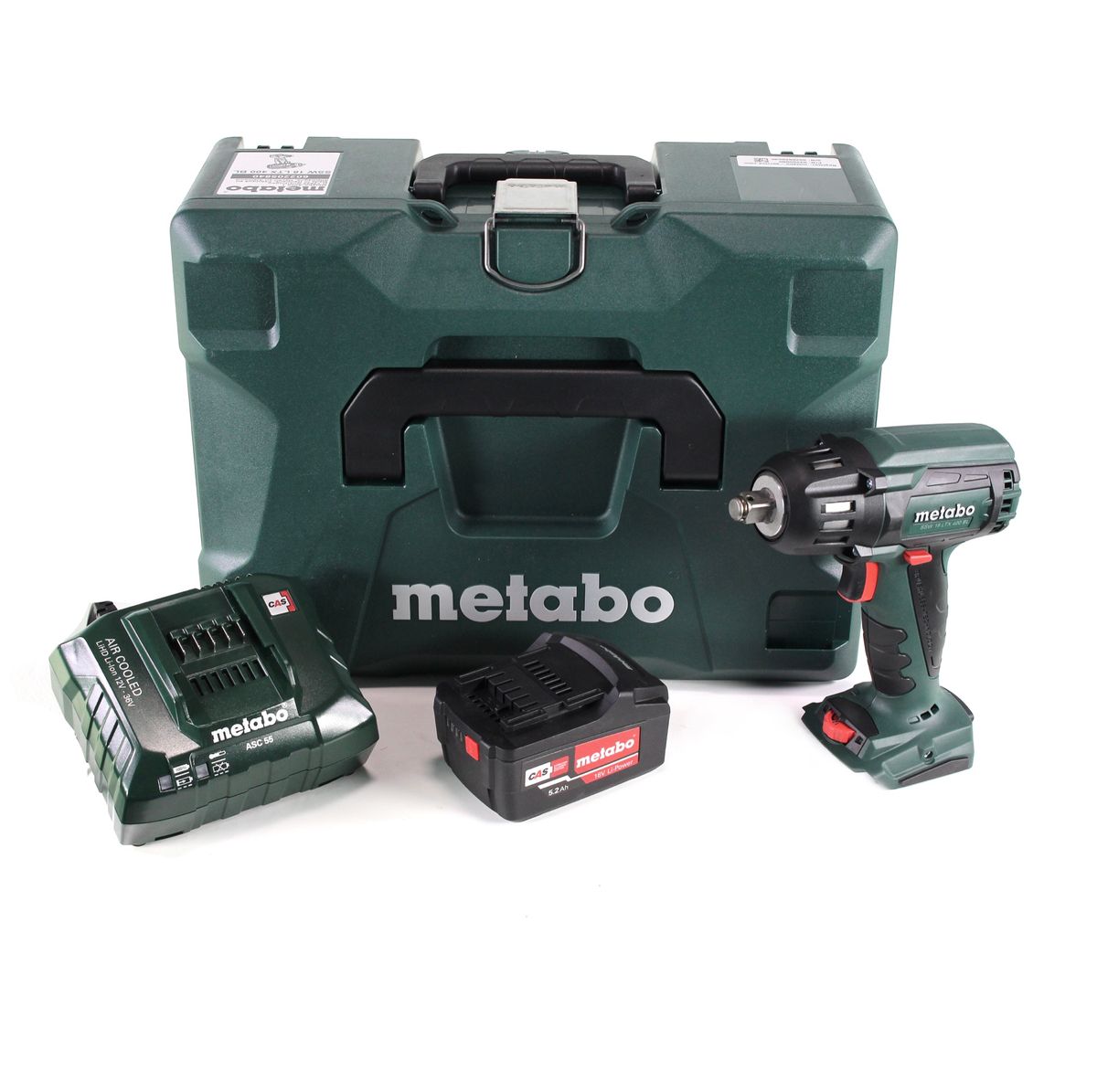 Visseuse à chocs sans fil Metabo SSW 18 LTX 400 BL 18 V 400 Nm 1/2" brushless + 1x batterie 5,2 Ah + chargeur + métaBOX