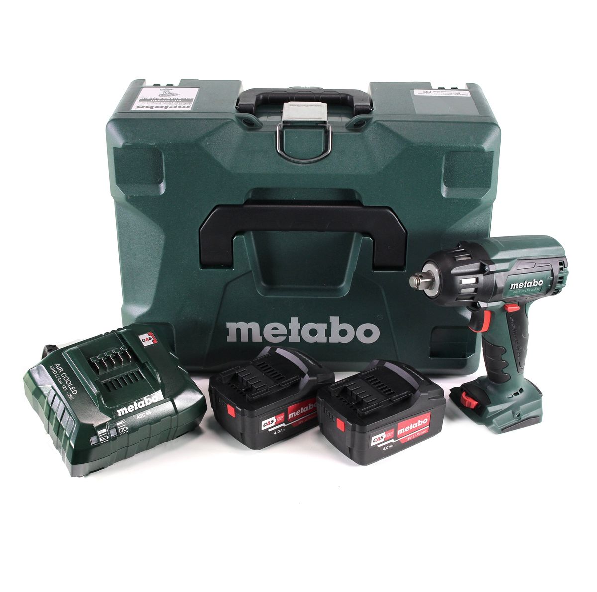 Visseuse à chocs sans fil Metabo SSW 18 LTX 400 BL 18 V 400 Nm 1/2" sans balais + 2x batterie 5,2 Ah + chargeur + métaBOX