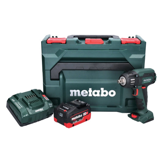 Visseuse à chocs sans fil Metabo SSW 18 LTX 400 BL 18 V 400 Nm 1/2" brushless + 1x batterie 5,5 Ah + chargeur + métaBOX