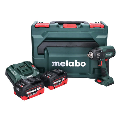 Visseuse à chocs sans fil Metabo SSW 18 LTX 400 BL 18 V 400 Nm 1/2" brushless + 2x batterie 5,5 Ah + chargeur + métaBOX