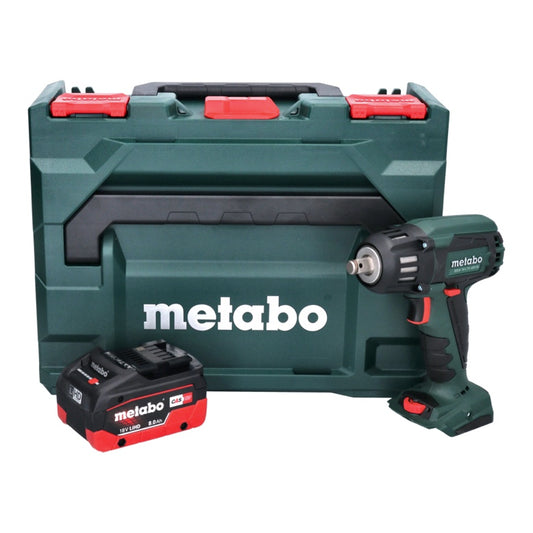 Metabo SSW 18 LTX 400 BL Akku Schlagschrauber 18 V 400 Nm 1/2" Brushless + 1x Akku 8,0 Ah + metaBOX - ohne Ladegerät