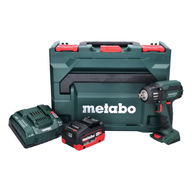 Visseuse à chocs sans fil Metabo SSW 18 LTX 400 BL 18 V 400 Nm 1/2" sans balai + 1x batterie 8,0 Ah + chargeur + métaBOX