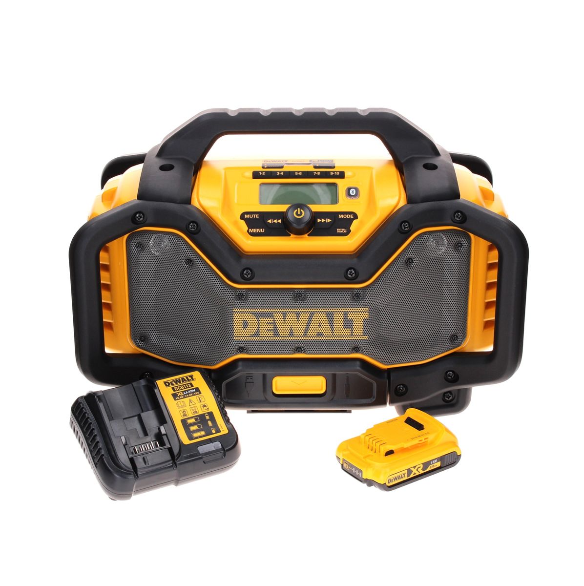 Radio à batterie DeWalt DCR 027 D1 DAB+ 10,8-18,0 V + 1x batterie 2,0 Ah + chargeur