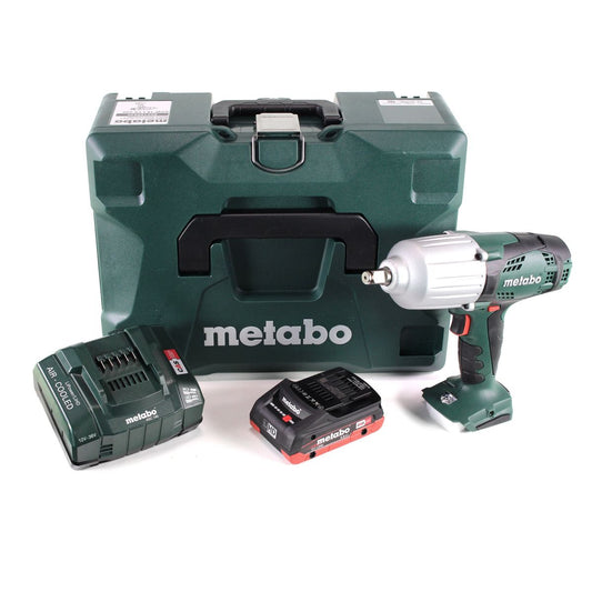 Visseuse à chocs sans fil Metabo SSW 18 LTX 600 18 V 600 Nm 1/2" + 1x batterie LiHD 4,0 Ah + chargeur + MetaLoc