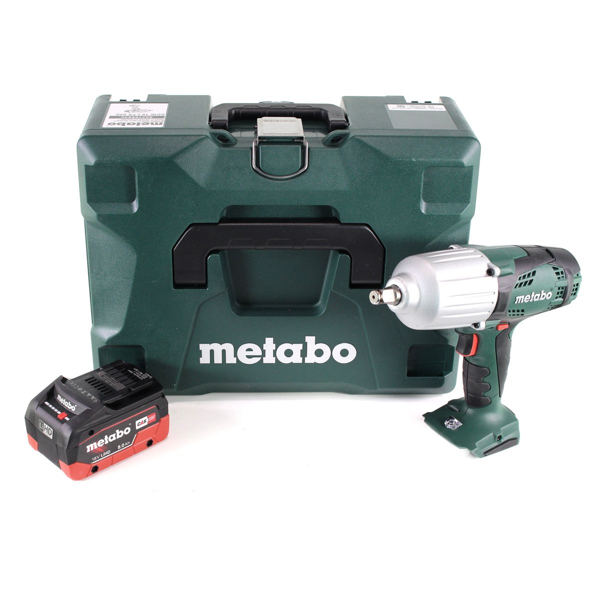 Metabo SSW 18 LTX 600 Akku Schlagschrauber 18 V 600 Nm 1/2" + 1x LiHD Akku 8,0 Ah + MetaLoc - ohne Ladegerät