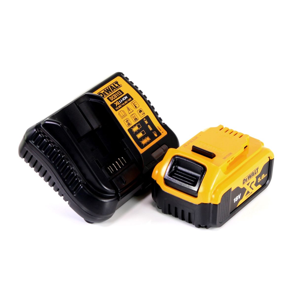 Radio à batterie DeWalt DCR 027 P1 DAB+ 10,8-18,0 V + 1x batterie 5,0 Ah + chargeur