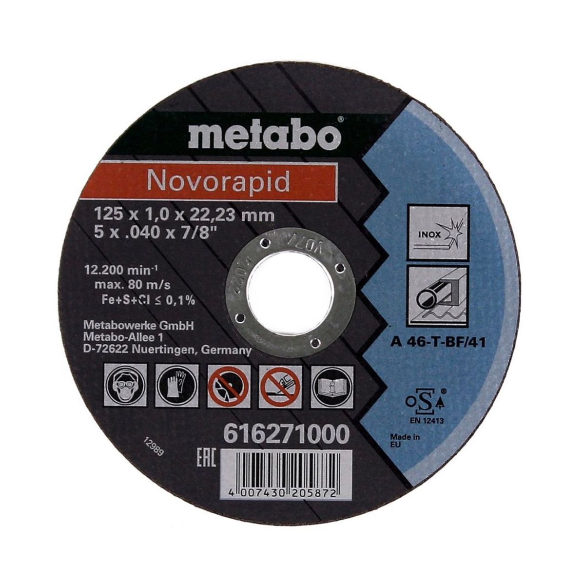 Metabo WEV 850-125 Winkelschleifer 850 W 125 mm ( 603611000 ) + 26x Trennscheibe + Schnellspannmutter