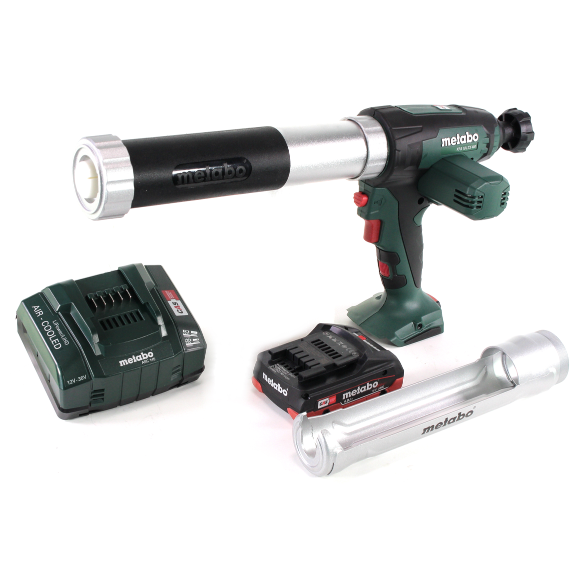 Pistolet à cartouche sur batterie Metabo KPA 18 LTX 400 18 V + 1x batterie LiHD 4,0 Ah + chargeur