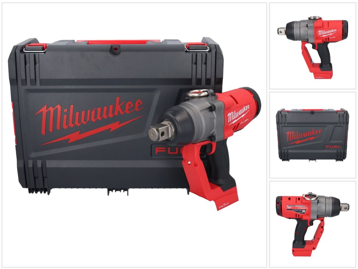 Clé à chocs sans fil Milwaukee M18 ONEFHIWF1-0X 18 V 2033 Nm 1″ brushless (4933459732) + boîtier HD - sans batterie, sans chargeur