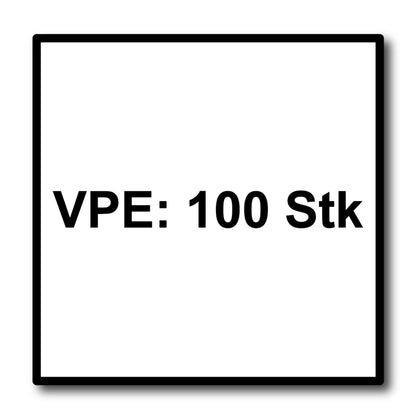 Meisterling Vis de façade 5,5x35 mm, 100 pcs., tête plate 12 mm, filetage partiel, empreinte Torx, acier inoxydable V4A, gris foncé (010030000115)