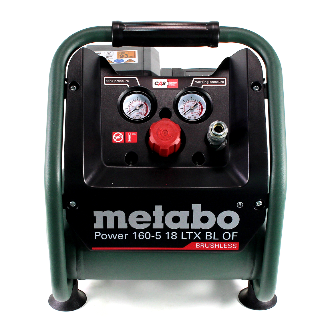 Compresseur à batterie Metabo Power 160-5 18 LTX BL OF 18 V 8,0 bar sans balais + 1x batterie LiHD 4,0 Ah - sans chargeur