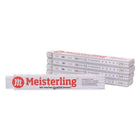 Meisterling Zollstock Règle pliante blanche avec écriture rouge 2m + Echelle d'angle et ressorts en acier (090100000031)