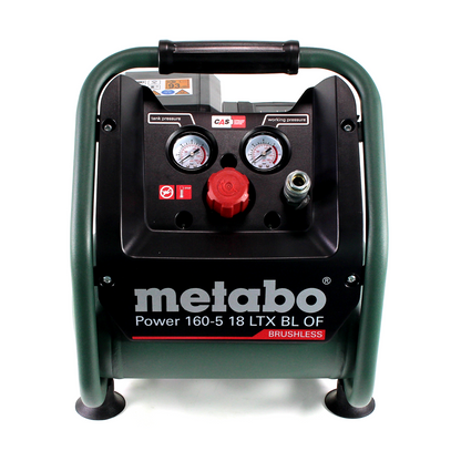 Compresseur à batterie Metabo Power 160-5 18 LTX BL OF 18 V 8,0 bar sans balais + 1x batterie LiHD 5,5 Ah - sans chargeur