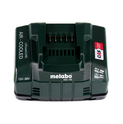 Compresseur à batterie Metabo Power 160-5 18 LTX BL OF 18 V 8,0 bar sans balais + 2 batteries LiHD 5,5 Ah + chargeur