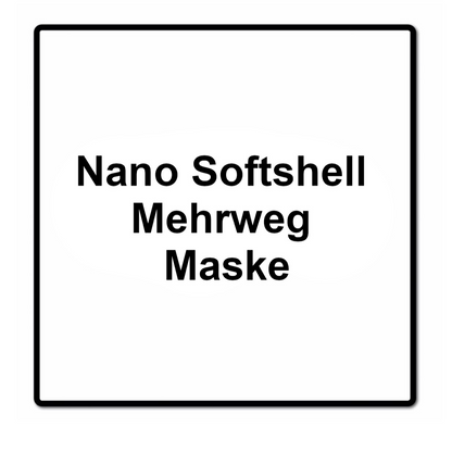 Nano Softshell Mundschutz Mehrweg Atemschutz Maske ISO 13485:2016 1 Stück Größe M waschbar