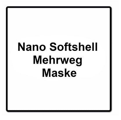 10x Nano Softshell Mundschutz Mehrweg Atemschutz Maske ISO 13485:2016 Größe L waschbar