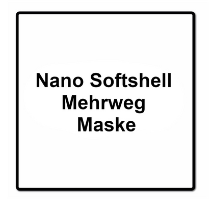 10x Nano Softshell Mundschutz Mehrweg Atemschutz Maske ISO 13485:2016 Größe M waschbar