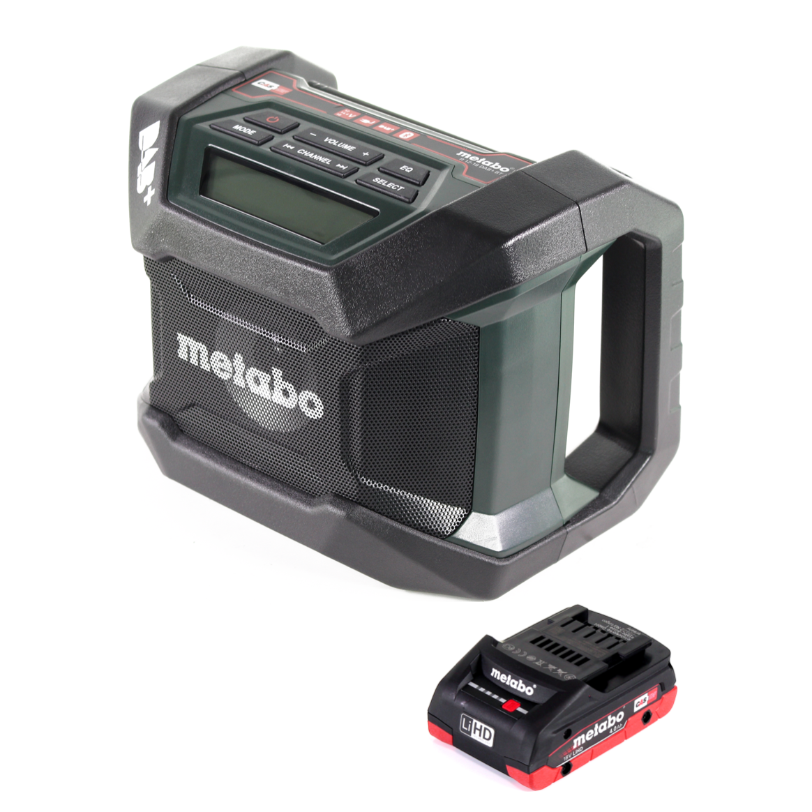 Metabo R 12-18 DAB+ BT Akku Baustellenradio 12-18 V DAB+ + 1x LiHD Akku 4,0 Ah - ohne Ladegerät