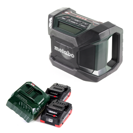 Metabo R 12-18 DAB+ BT radio de chantier à batterie 12-18 V DAB+ + 2x batterie LiHD 4,0 Ah + chargeur