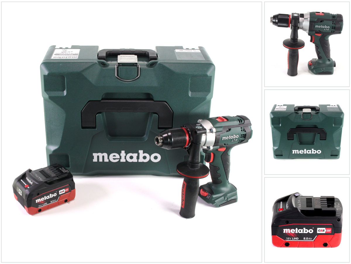 Perceuse à percussion sans fil Metabo SB 18 LTX Impuls 18 V 110 Nm + 1x batterie LiHD 8,0 Ah + MetaLoc - sans chargeur