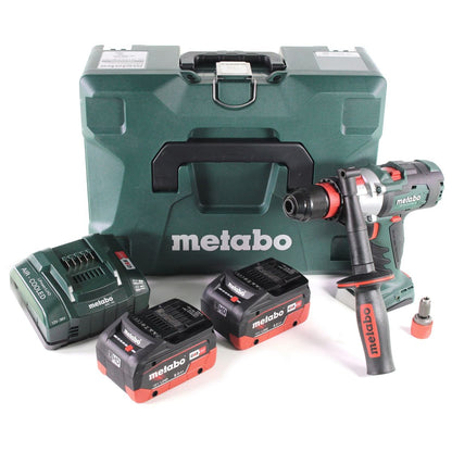 Perceuse à percussion sans fil Metabo SB 18 LTX-3 BL QI 18 V 120 Nm sans balais + 2 batteries LiHD 8,0 Ah + chargeur + métaBOX