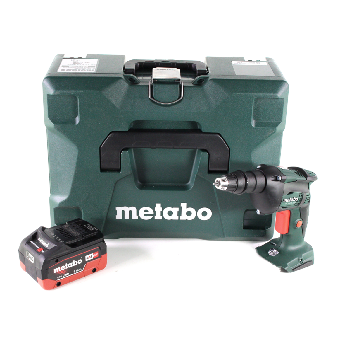 Visseuse à cloison sèche sans fil Metabo SE 18 LTX 4000 18 V 7 Nm 1/4" + 1x batterie LiHD 5,5 Ah + MetaLoc - sans chargeur