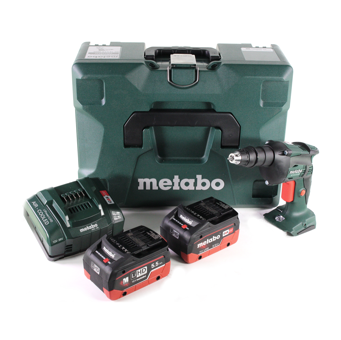 Metabo SE 18 LTX 4000 Akku Trockenbauschrauber 18 V 7 Nm 1/4" + 2x LiHD Akku 5,5 Ah + Ladegerät + MetaLoc