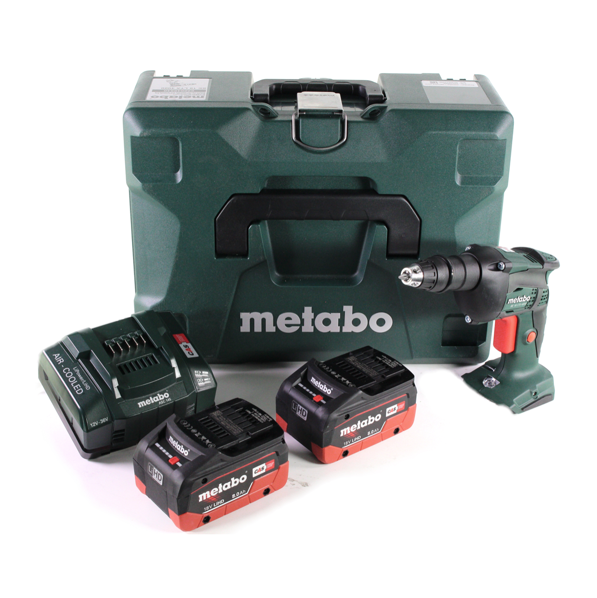 Metabo SE 18 LTX 4000 Akku Trockenbauschrauber 18 V 7 Nm 1/4" + 2x LiHD Akku 8,0 Ah + Ladegerät + MetaLoc