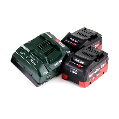 Metabo RB 18 LTX 60 Akku Rohrbandschleifer 18 V 60 mm + 2x LiHD Akku 5,5 Ah + Ladegerät