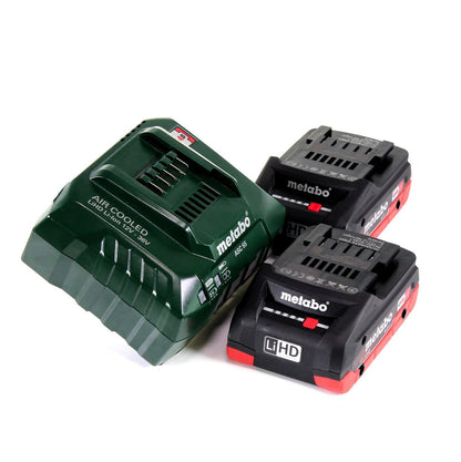 Metabo SCV 18 LTX BL 1.6 Cisaille à tôle sans fil 18 V Brushless + 2x Batteries LiHD 4,0 Ah + Chargeur + Coffret MetaLoc