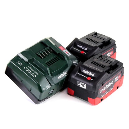 Metabo SCV 18 LTX BL 1.6 Akku Blechschere 18 V Brushless + 2x LiHD Akku 5,5 Ah + Ladegerät + MetaLoc