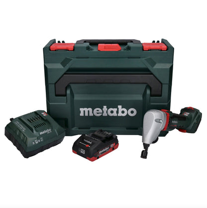 Metabo NIV 18 LTX BL 1.6 Grignoteuse sans fil 18 V brushless + 1x Batterie LiHD 4.0 Ah + Chargeur + metaBOX